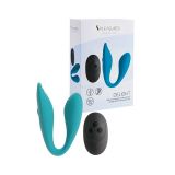 Двойной вибратор S Pleasures Premium Delight, бирюзовый, для клитора и точки G, 10 режимов