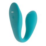 Двойной вибратор S Pleasures Premium Delight, бирюзовый, для клитора и точки G, 10 режимов