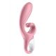 Смартвібратор-кролик Satisfyer Hug Me Pink, 2 мотори, діаметр 4,2см, широка кліторальна частина