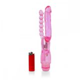 Подвійний вібратор Dual Pleasure Vibe, рожевий, 27х2, 5 см