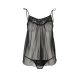 Сорочка прозора бебі дол Passion MELANIA CHEMISE S/M black (м'яте паковання!!!)
