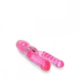 Подвійний вібратор Dual Pleasure Vibe, рожевий, 27х2, 5 см