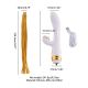 Вибратор-кролик с флоггером LOCKINK SEVANDA Whip Vibrating Massage Wand - White & Golden
