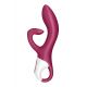 Вібратор-кролик із потрійним відростком Satisfyer Embrace me Berry, 2 мотори, діаметр 3,6 см