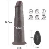 Вібратор - Dual-Layered Silicone Rotator 8" Black