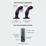 Дилдо с вибрацией Strap-On-Me FINGERING & VIBRATING DILDO - M - PURPLE, с манящим движением
