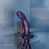 Дилдо с вибрацией Strap-On-Me FINGERING & VIBRATING DILDO - M - PURPLE, с манящим движением