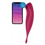 Вакуумний кліторальний вібратор - Satisfyer Twirling Pro+ Dark Red
