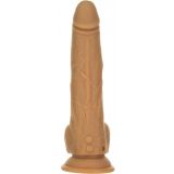 Фаллоимитатор с пульсацией Naked ADDICTION Dominic 9″ Caramel, пульт ДУ, диаметр 4,2 см