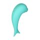 Вакуум-волновой стимулятор клітора і вібратор Dolphin, силікон, бірюзовий, 17,5 см
