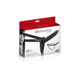 Страпон с вибрацией Fetish Tentation Vibrating Strap-On with Dildo Black (мятая упаковка!!!)