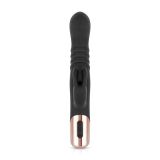 Вібратор-кролик Rosy Gold - Rabbit Vibrator with thrusting function - Black