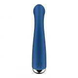 Вибратор с ротацией Satisfyer Spinning G-Spot 1 Blue, плоская площадка для стимуляции точки G