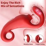 Вібратор - Merfi, 10 Vibration Functions, 10 Frequency Tongue Licking USB