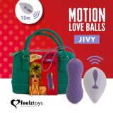 FeelzToys Remote Controlled Motion Love Balls Jivy - виброяйцо с дистанционным управлением, 8,3х3,3 см