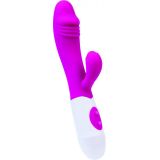 Вибратор с клиторальным стимулятором Toyfa A-Toys Area, силикон, розовый, 19,5 см Вибратор с клиторальным стимулятором Toyfa A-Toys Area, силикон, розовый, 19,5 см