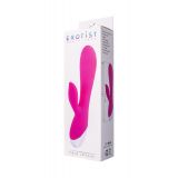 Вібратор з кліторальним стимулятором Erotist, силікон, рожевий, 19 см
