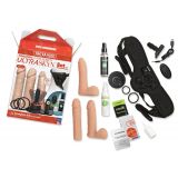 Набір для страпону Doc Johnson Vac-U-Lock VIBRATING Dual Density ULTRASKYN Set (м'ята упаковка)