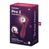 Вакуумний кліторальний стимулятор Satisfyer Pro 2 Generation 3 with Liquid Air Connect App Wine Red