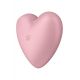 Вакуумний стимулятор-серце з вібрацією Satisfyer Cutie Heart Light Red