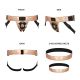 Труси для страпона Strap-On-Me Leatherette Harness Curious Holographic Rose Gold (м'яте паковання!!!)