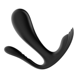 Satisfyer Top Secret + Вибратор с двумя моторами для точки G и анальной стимуляции, 11х3 см., (черный)