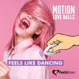 FeelzToys Remote Controlled Motion Love Balls Jivy - виброяйцо с дистанционным управлением, 8,3х3,3 см