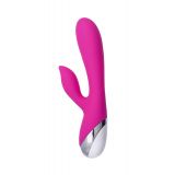 Вібратор з кліторальним стимулятором Erotist, силікон, рожевий, 19 см