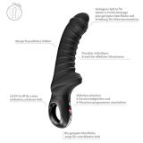 Вібратор для точки G Fun Factory TIGER Black, ребристий, підходить для анальної стимуляції