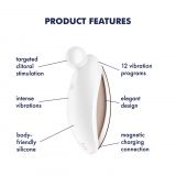 Вибратор для наружной стимуляции Satisfyer Spot On 2 White, очень мощный, гибкий отросток