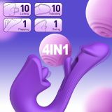 Вібратор - Tongue Flap Dual Vibe Purple