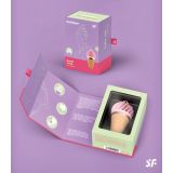 Satisfyer Layons Sweet Treat - стимулятор для клитора с вращающимися лепестками, 10х4 см (розовый с коричневым)