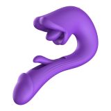 Вібратор - Tongue Flap Dual Vibe Purple