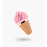 Satisfyer Layons Sweet Treat - стимулятор для клитора с вращающимися лепестками, 10х4 см (розовый с коричневым)