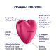 Вакуумний кліторальний стимулятор - Satisfyer Battery Powered Cutie Heart Pink
