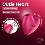 Вакуумний кліторальний стимулятор - Satisfyer Battery Powered Cutie Heart Pink