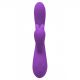 Вібратор-кролик Wooomy Gili-Gili Vibrator with Heat Purple, відросток з вушками, підігрів до 40 °С