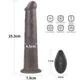 Вібратор - Dual-Layered Silicone Rotator 10" Black