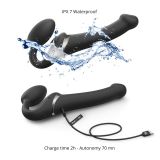Безремневой вибрострапон с вакуумной стимуляцией Strap-On-Me MULTI ORGASM Black XL (мятая упаковка!!!)