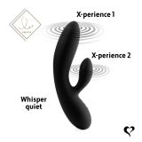Гнучкий вібратор кролик з двома моторами FeelzToys Lea Rabbit Vibrator Black
