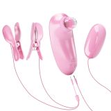 Секс набір - Pretty Love Imonie 3 in 1 Nipple Clamp & Bullet Vibrator Set