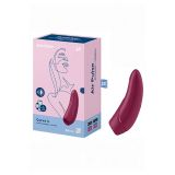 Satisfyer Curvy 1+ - вакуумно-волновой стимулятор с возможностью управления через приложение, 13.5х4.3 см, (красный)