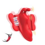 Кліторальний стимулятор - Butterfly Kiss Remote Clitoral Stimulator Red