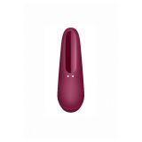 Satisfyer Curvy 1+ - вакуумно-волновой стимулятор с возможностью управления через приложение, 13.5х4.3 см, (красный)