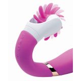 G - Licker 12X Silicone Vibe with Clitoral Stimulation - стимулятор, 15х3.8 см