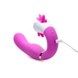 G - Licker 12X Silicone Vibe with Clitoral Stimulation - стимулятор, 15х3.8 см