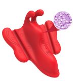Кліторальний стимулятор - Butterfly Kiss Remote Clitoral Stimulator Red