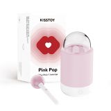 Вибратор-конфетка на палочке KISSTOY Pink Pop, зарядный кейс-ночник, 10 режимов вибрации