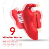 Кліторальний стимулятор - Butterfly Kiss Remote Clitoral Stimulator Red