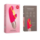 Мини вибратор-кролик со стимулирующей лентой Fun Factory AMORINO pink/neon yellow (мятая упаковка!!!)